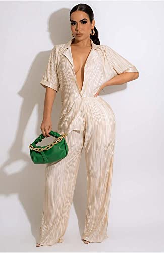 Casual Loungewear Set for Women: Long Sleeve Shirt and High Waist Pants