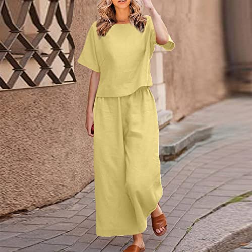 Summer Linen 2 Piece Sets for Women
